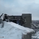 Russian improvised bungee jumping