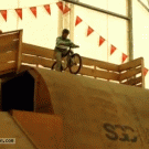 Bike ramp jump fail