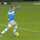 Soccer player fakes foul