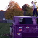 Roll to front flip off dumpster