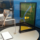 Straight bar passing through a hyperbola