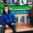 Boy uses escalator-powered move to hit on girl