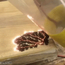 Furniture art made with electricity