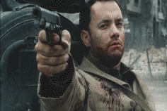 Saving Private Ryan - Tom Hanks blasts a tank