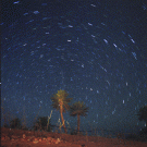 Time-lapse moving stars