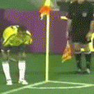 Soccer - Rivaldo ball in the face fail