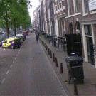 Google Street View camera chasing bicyclist