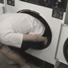 Guy in washing machine
