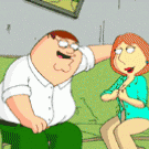 Peter Griffin attacked by racoon