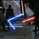 Star Wars light saber fight