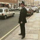 London police man dance