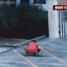 Kid throws firecracker in manhole