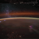 Time-lapse lightning storm seen from space