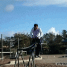 Epic seesaw fall