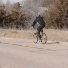 Bicyclist vs. strong headwind
