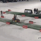 2 guys snowmobile backflip