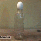 How to squeeze boiled egg is bottle