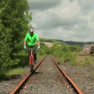 Train track bike jump