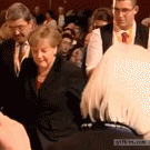 Angela Merkel beer shower