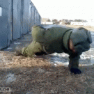 Russian army no-hands push-ups