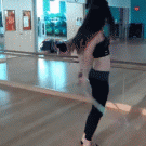 Girl hula hooping