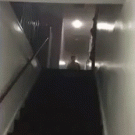 Head-first jump down the stairs