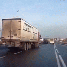 Truck sudden swerve