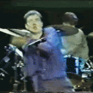 Ian Curtis with nunchucks