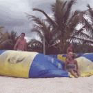 Air blob jump in the sand