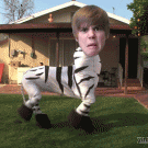 Justin Bieber zebra dance