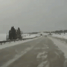 Snow plow causes accident