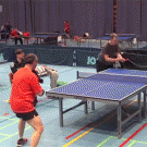Weird ping pong shot shocks opponent