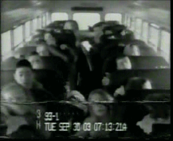 School Bus Accident From The Inside [ANIMATED GIF]