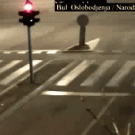 Guy breaks traffic light