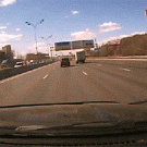 Highway worker almost hit