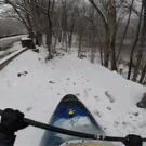Snow kayaking