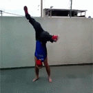 Upside-down breakdancer