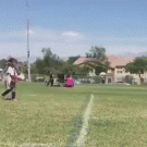 Little girl goalkeeper accidentally scores self goal