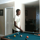 Owned with a pool ball