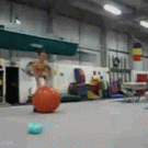 Inflatable ball trick