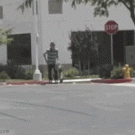 Skateboard jump over a moving car