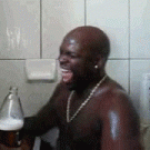 Black guy laughing
