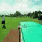 Kid high jump fail