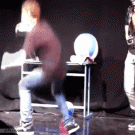 Onstage backflip fail