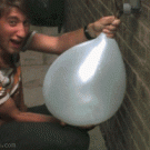 Water balloon popping in slo-mo