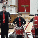 Kid breaks cymbals doesnt know how to react