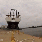 Ship launch filming goes wrong