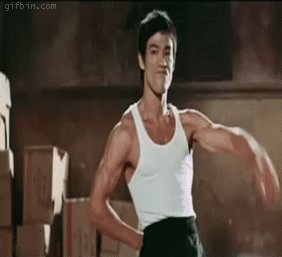 bruce lee fighting with nunchucks
