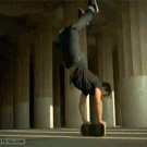 Handstand skateboard flip