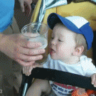 Baby accidentally drinks beer